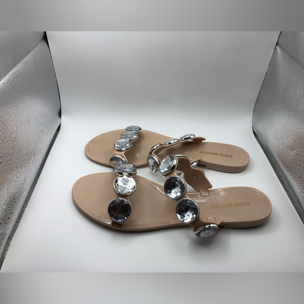Steve Madden Chrishelle double strap gems sandals size 8